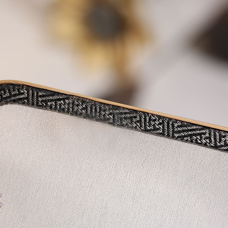 古典白色雪花團扇，家佳樂文學繡花宮扇扇子