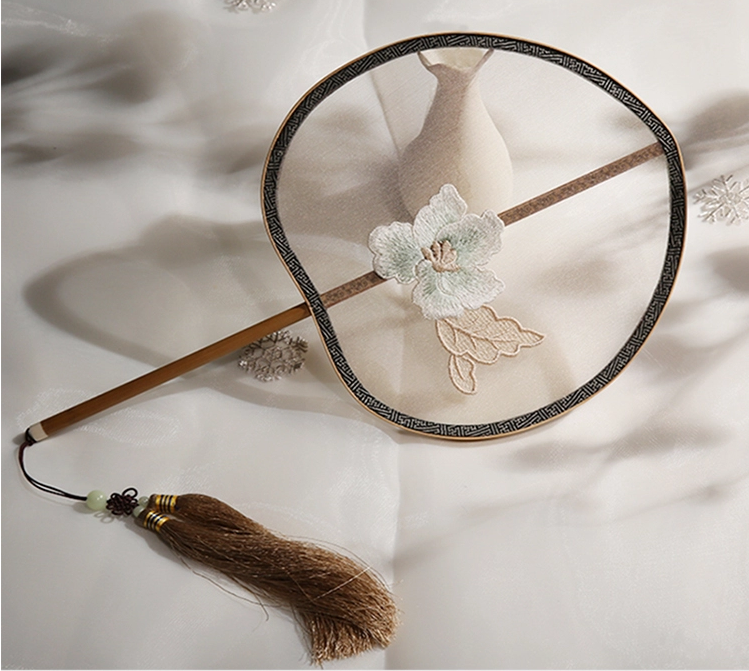 五款家佳樂(lè)文學(xué)刺繡團(tuán)扇，蘇繡繡花宮扇扇子