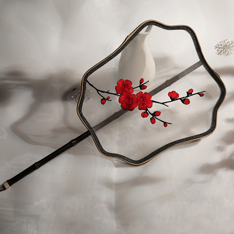 五款家佳樂(lè)文學(xué)刺繡團(tuán)扇，蘇繡繡花宮扇扇子