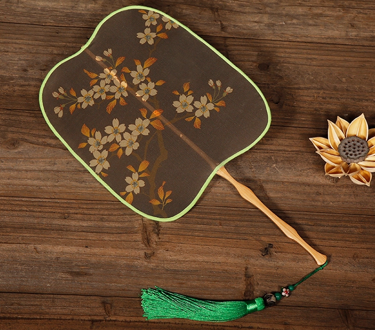 六款花式形狀團(tuán)扇，家佳樂文學(xué)雙面古典扇子