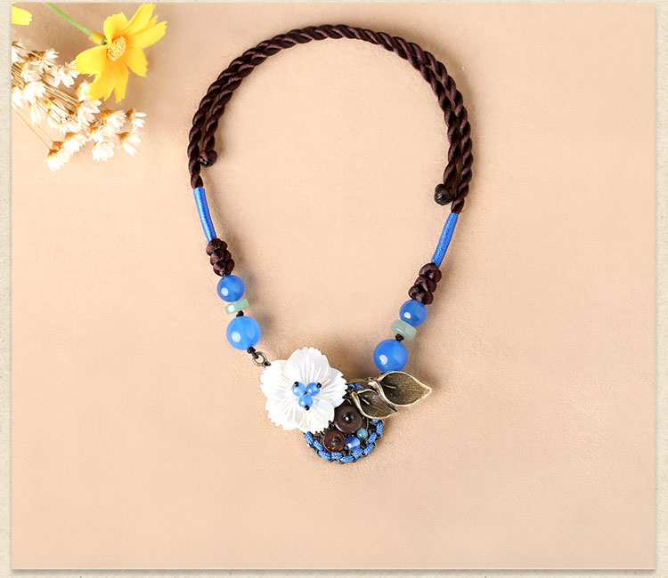 復(fù)古花朵鎖骨鏈，小清新古風(fēng)項鏈