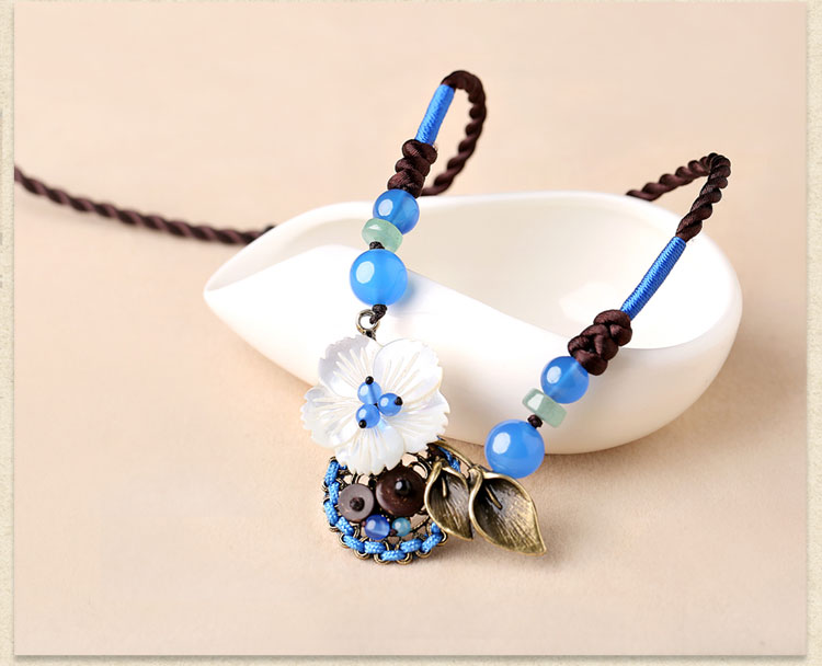 復(fù)古花朵鎖骨鏈，小清新古風(fēng)項鏈