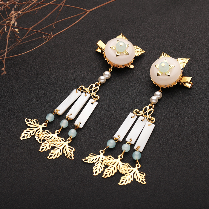 漢服古風(fēng)配飾步搖，流蘇發(fā)夾彼岸花頭飾