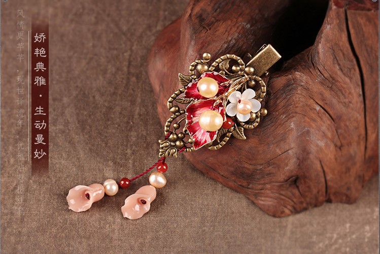 嬌艷典雅發(fā)夾，生動(dòng)曼妙的發(fā)夾頭飾