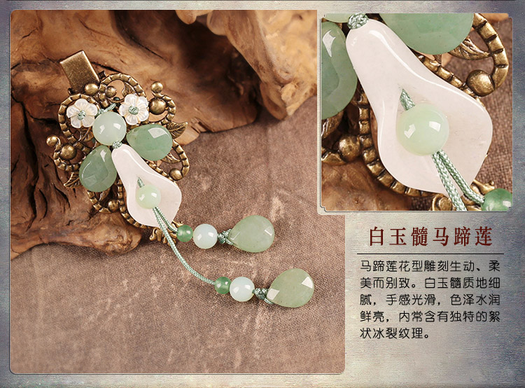 清新典雅蓮依發(fā)夾，馬蹄蓮花發(fā)夾頭飾