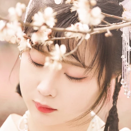 清新梅花仙子女生頭像，唯美古風真人頭像