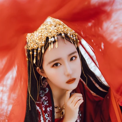 花嫁衣裳女生頭像，唯美古風(fēng)真人頭像