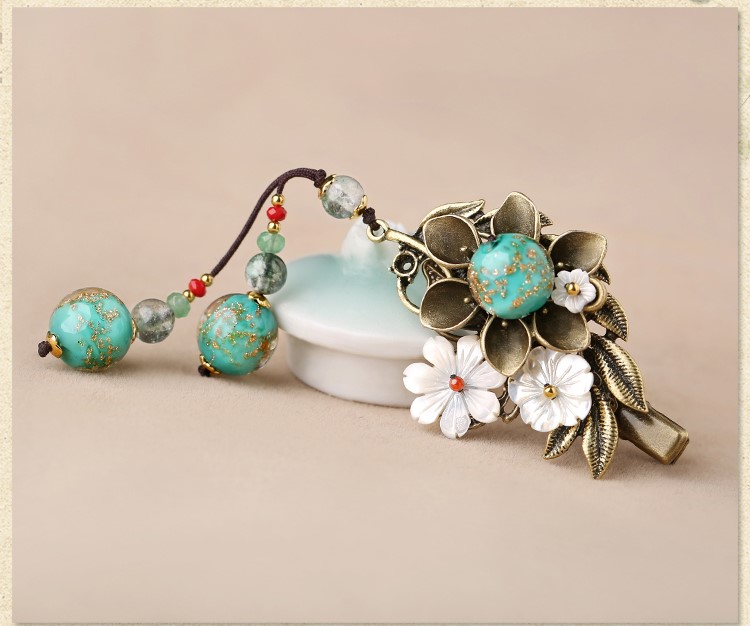 古銅蘊(yùn)緲發(fā)夾，靈動(dòng)唯美古風(fēng)頭飾