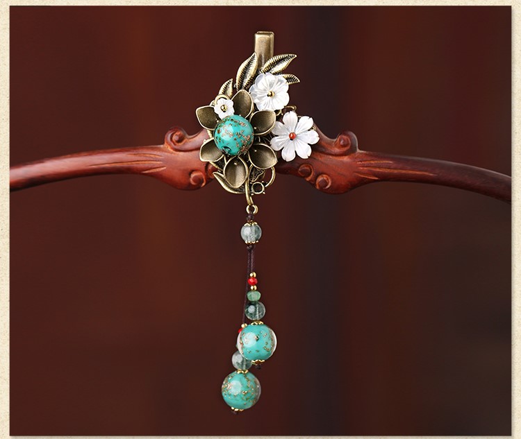 古銅蘊(yùn)緲發(fā)夾，靈動(dòng)唯美古風(fēng)頭飾