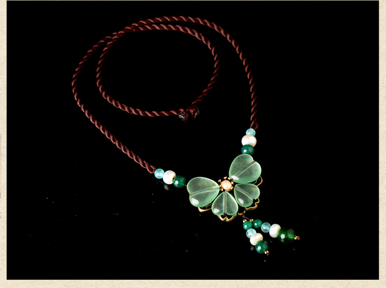 好久不見(jiàn)項(xiàng)鏈，清新靈動(dòng)淡綠項(xiàng)鏈圖片