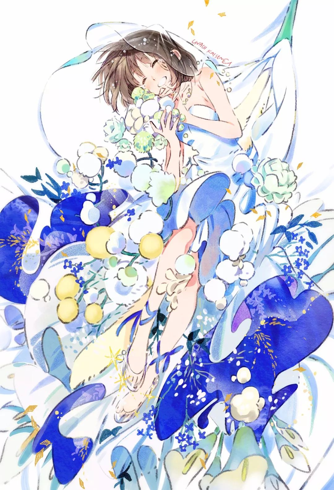 超唯美優(yōu)雅插畫，清新亮麗的手繪插畫