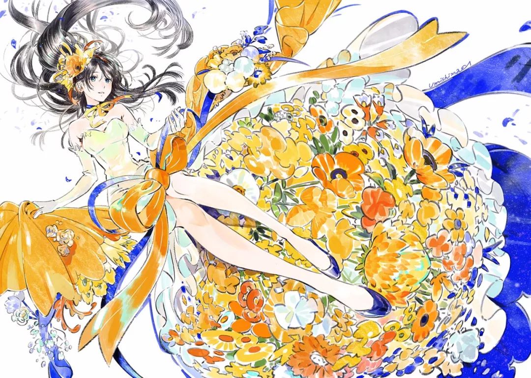 超唯美優(yōu)雅插畫，清新亮麗的手繪插畫