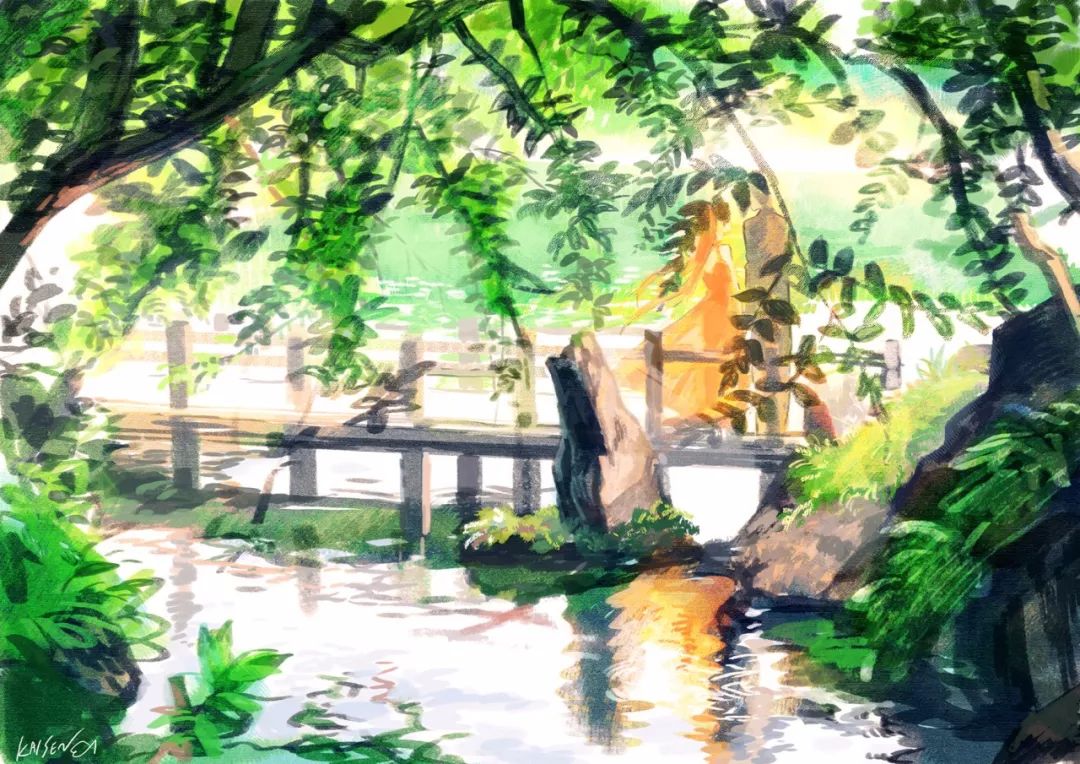 超唯美優(yōu)雅插畫，清新亮麗的手繪插畫