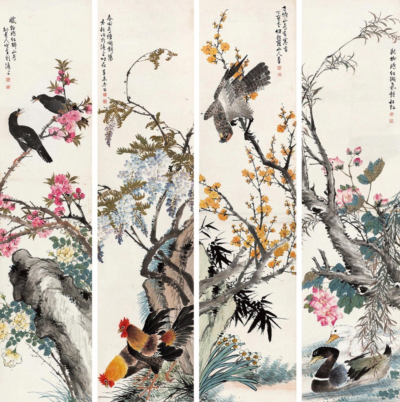 唯美精致的國(guó)畫：丁寶書花鳥作品欣賞
