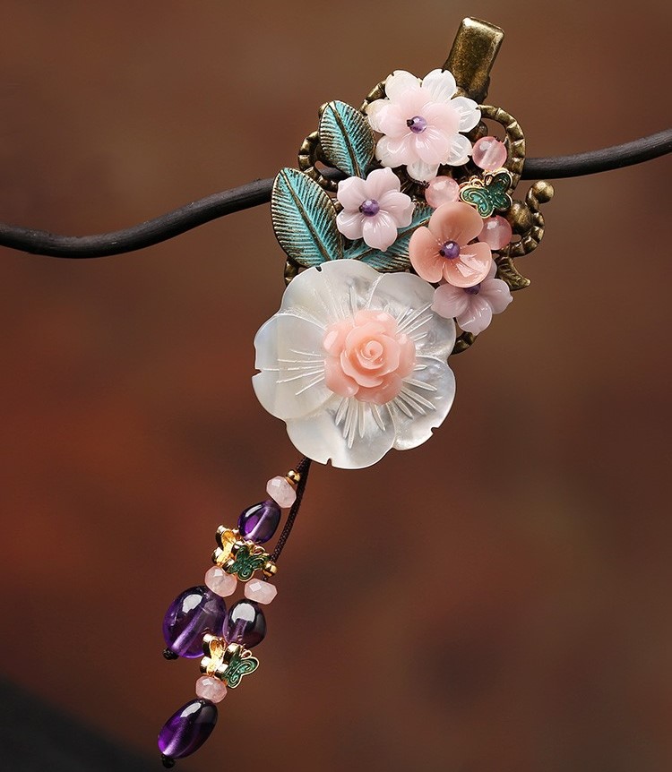 復(fù)古亦蝶花發(fā)夾夾，小清新氣質(zhì)淑女頭飾