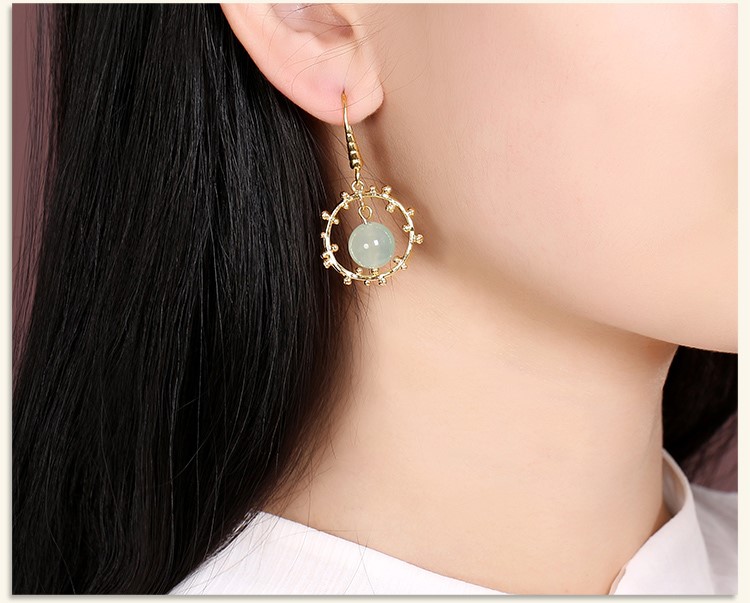 冷淡風(fēng)森系少女耳環(huán)，超仙氣質(zhì)圈圈耳環(huán)首飾