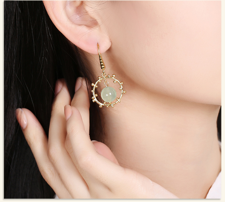 冷淡風(fēng)森系少女耳環(huán)，超仙氣質(zhì)圈圈耳環(huán)首飾