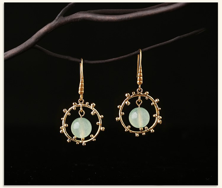 冷淡風(fēng)森系少女耳環(huán)，超仙氣質(zhì)圈圈耳環(huán)首飾