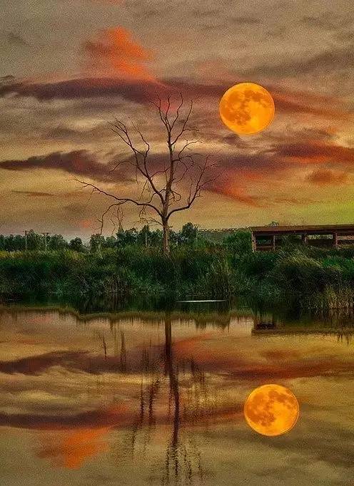 美到骨子里的夕陽風(fēng)景：青山依舊在，幾度夕陽