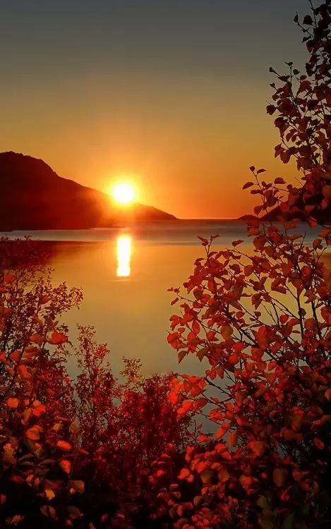 美到骨子里的夕陽風(fēng)景：青山依舊在，幾度夕陽