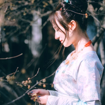 淡雅清新帶團(tuán)扇女生頭像，唯美古風(fēng)真人頭像