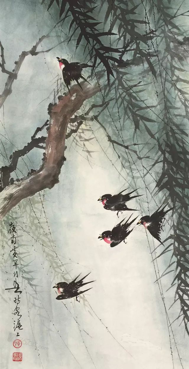 中國國畫藝術：絕美花鳥國畫圖片