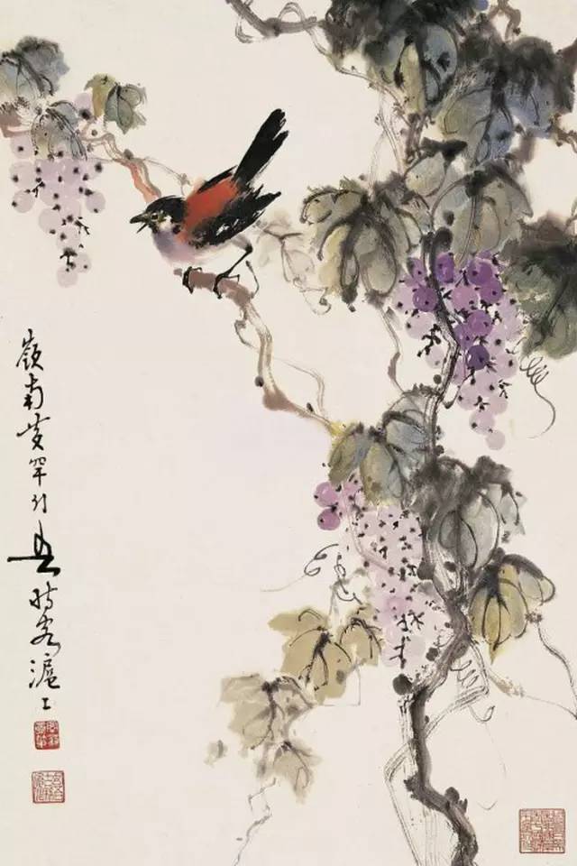 中國(guó)國(guó)畫藝術(shù)：絕美花鳥國(guó)畫圖片