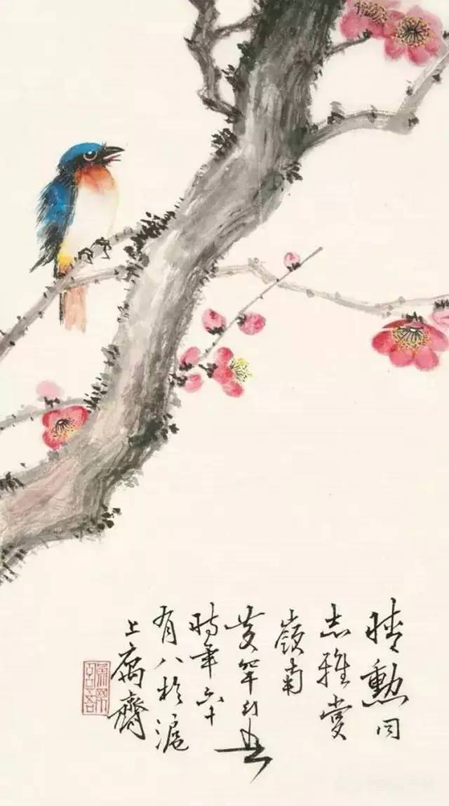 中國國畫藝術：絕美花鳥國畫圖片