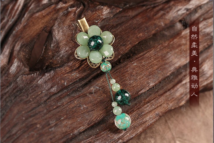 碧水柔芳發(fā)夾：淡雅簡(jiǎn)約花朵發(fā)夾頭飾