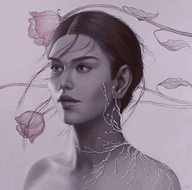 肖像插畫(huà)遇上植物花卉，碰撞出不一樣的火花！