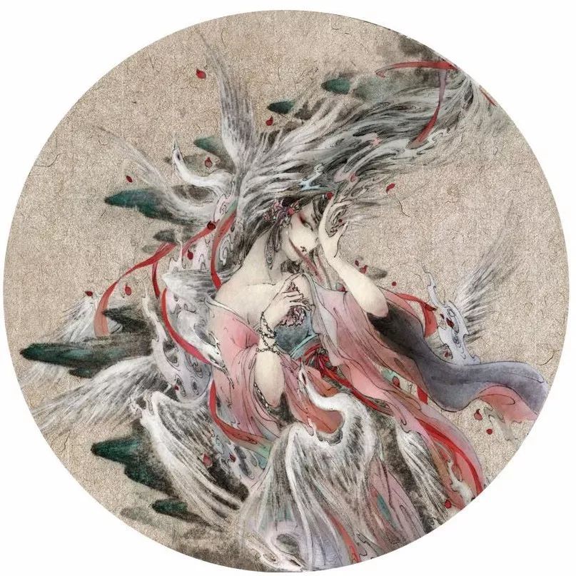 古典唯美插畫：杉澤的家佳樂文學水墨百鬼圖插畫