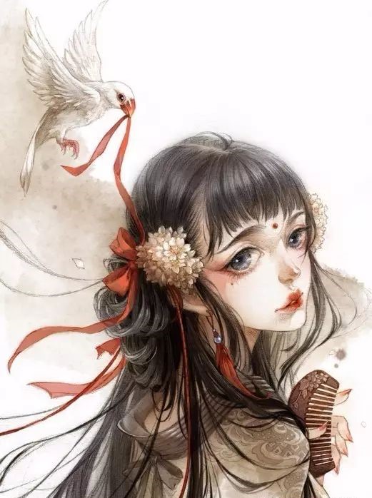 風(fēng)格唯美獨特的插畫：浮生如夢