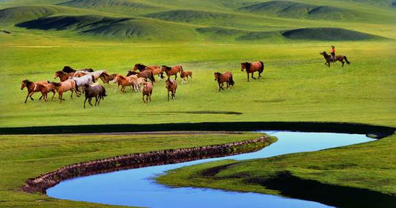 如詩如畫的草原意境，唯美風(fēng)景圖片！