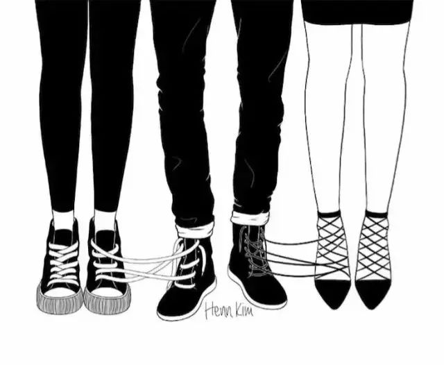 一組扎心黑色治愈系漫畫，看哭了的黑白插畫