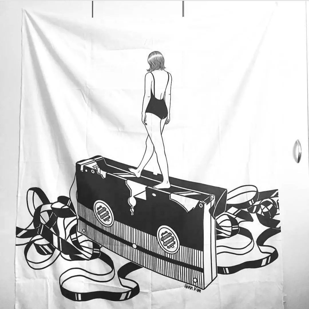 一組扎心黑色治愈系漫畫，看哭了的黑白插畫