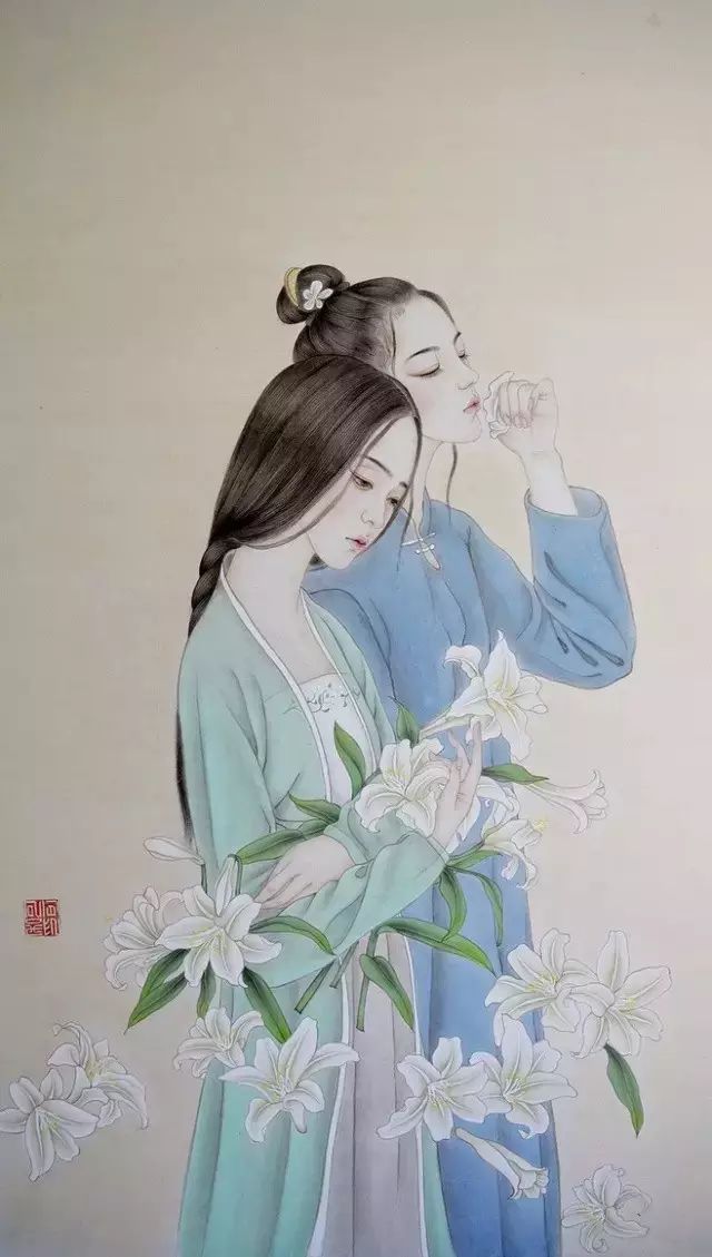 古風(fēng)詩意手繪插畫：一場風(fēng)花雪月任飄搖美！