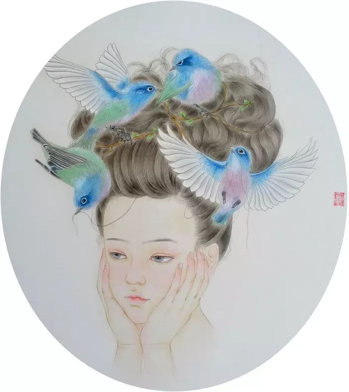 古風(fēng)詩(shī)意手繪插畫(huà)：一場(chǎng)風(fēng)花雪月任飄搖美！