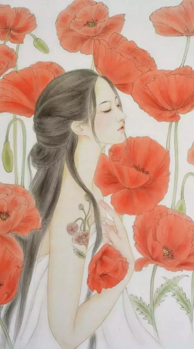 古風(fēng)詩意手繪插畫：一場(chǎng)風(fēng)花雪月任飄搖美！