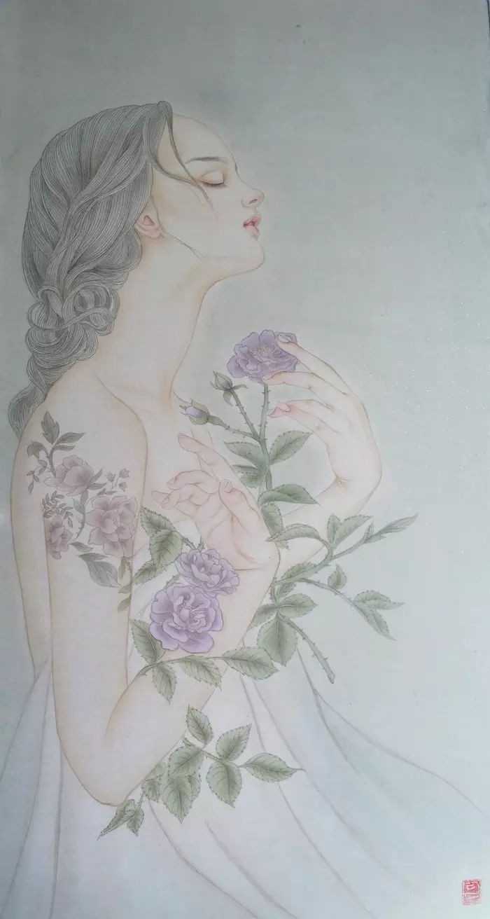 古風(fēng)詩意手繪插畫：一場(chǎng)風(fēng)花雪月任飄搖美！