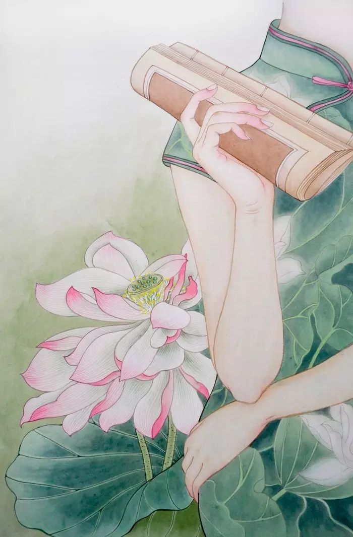 古風(fēng)詩意手繪插畫：一場(chǎng)風(fēng)花雪月任飄搖美！