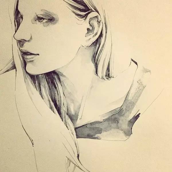 50幅人物速寫手繪插畫：感受時尚奇妙意境