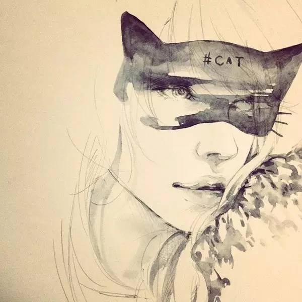 50幅人物速寫手繪插畫：感受時(shí)尚奇妙意境