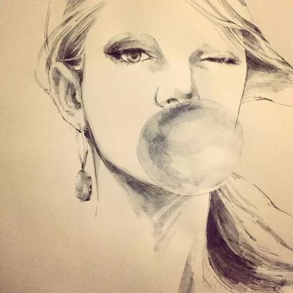 50幅人物速寫手繪插畫：感受時(shí)尚奇妙意境