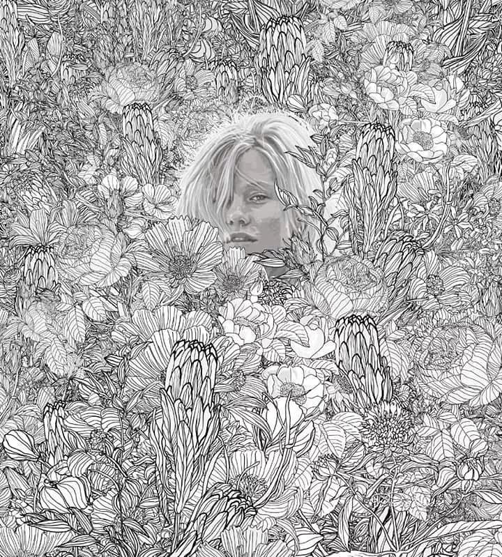 美人與花插畫：用線條淋漓盡致展現(xiàn)女性魅力！