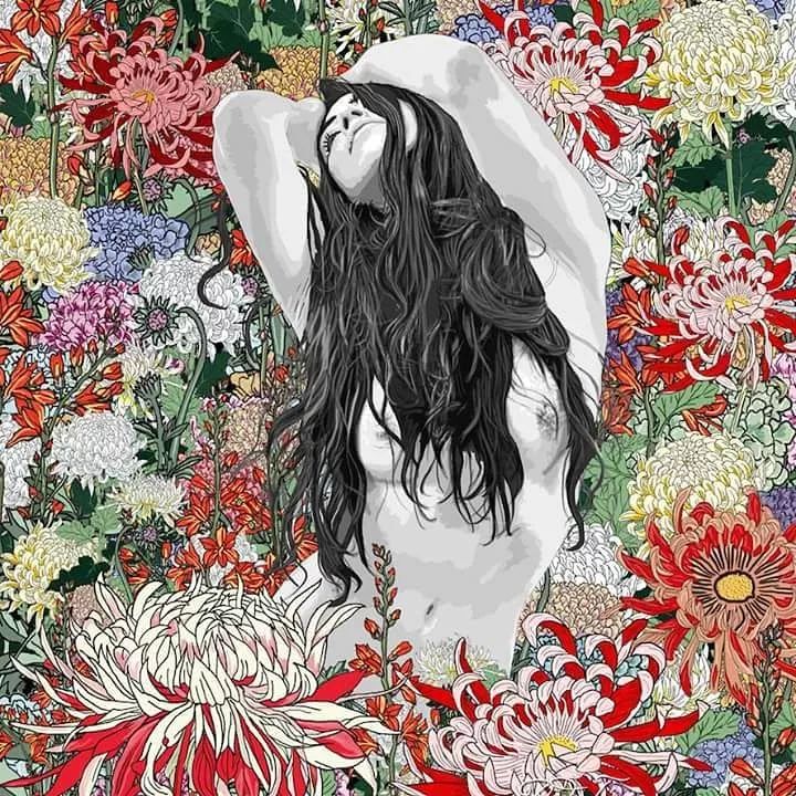 美人與花插畫：用線條淋漓盡致展現(xiàn)女性魅力！