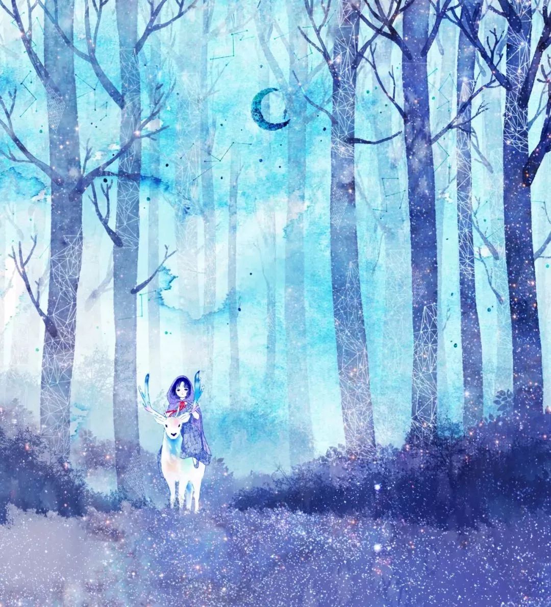 好美的水彩插畫，夢幻奇妙的插畫設計