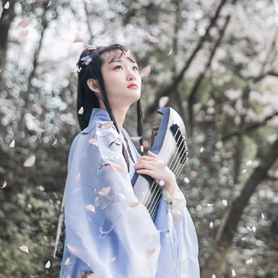 清新粉花女生頭像，唯美古風(fēng)真人頭像