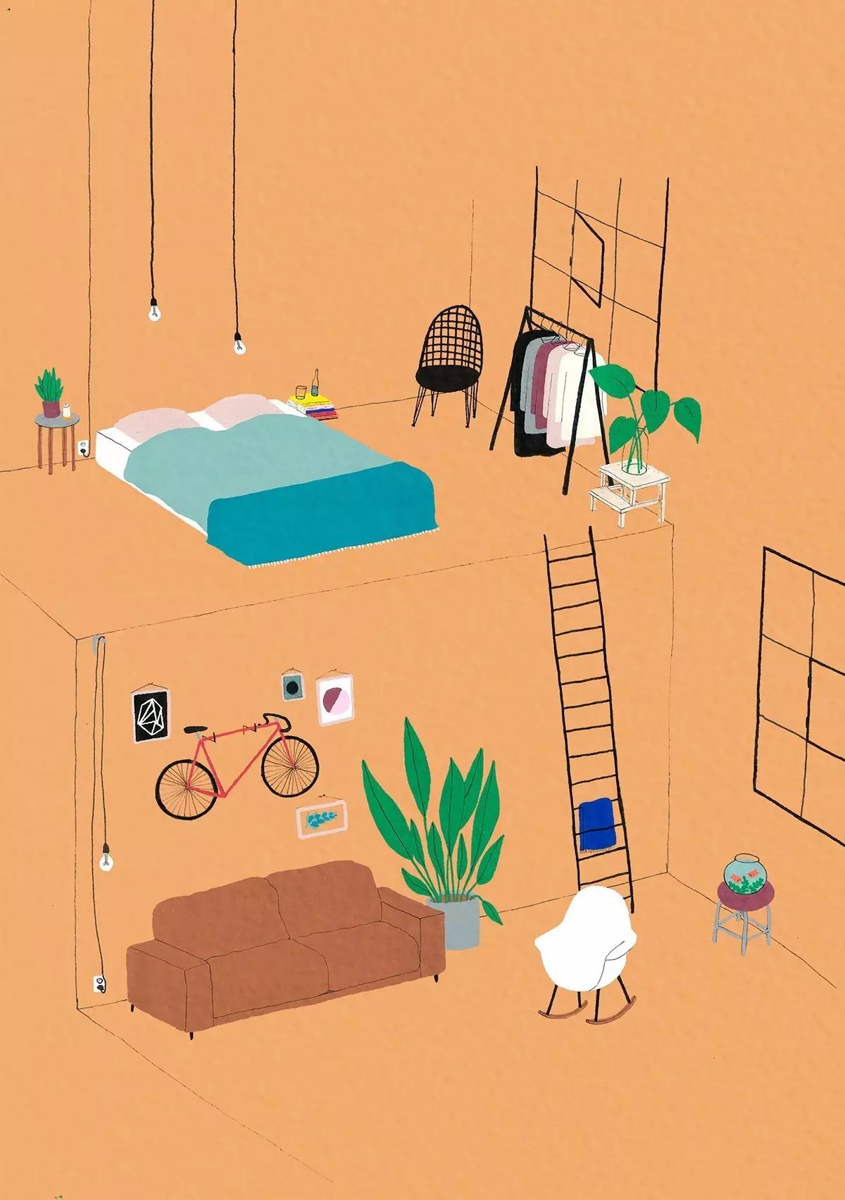 簡約小插畫，簡單小日子