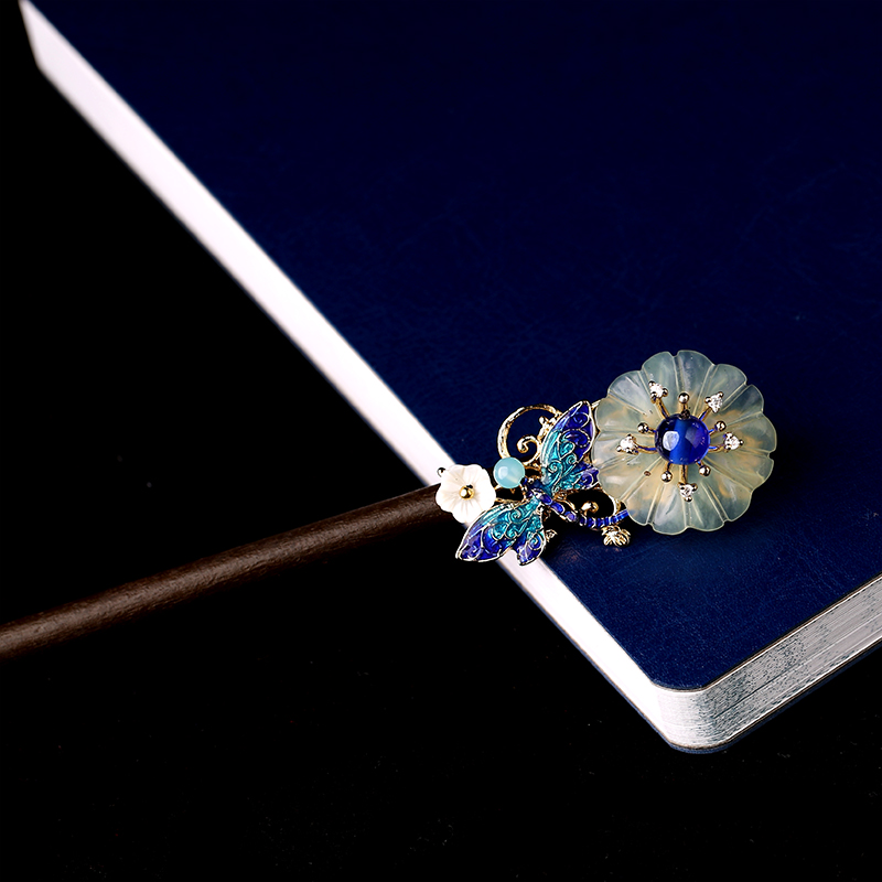 古風(fēng)花朵發(fā)簪發(fā)飾，未聞花名中式簪子頭飾