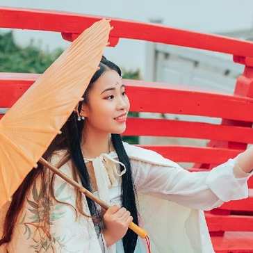 超萌可愛帶團(tuán)扇女生頭像，唯美古風(fēng)真人頭像